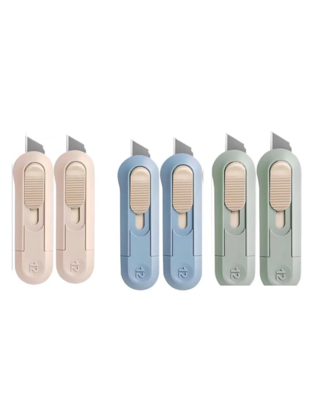 Portable Box Cutters set of 3 Retractable Utility Knives POSHER NECESSITY